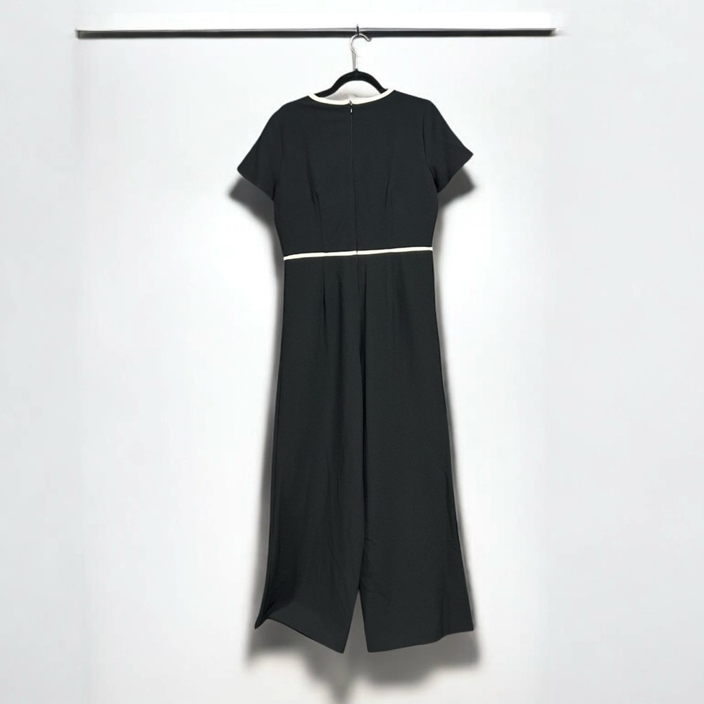 🌻NEW NWOT Donna Ricco Black Short Sleeve Wide Leg Jumpsuit w/Pockets Size 8 - Picture 6 of 8